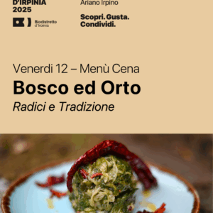 Menù "Bosco ed Orto" – Venerdi 12 Cena