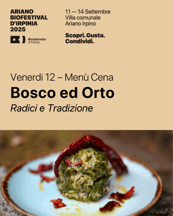 Menù "Bosco ed Orto" – Venerdi 12 Cena