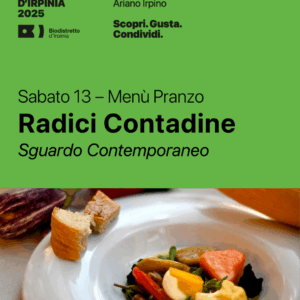 Menù "Radici Contadine, Sguardo Contemporaneo" – Sabato 13 Pranzo